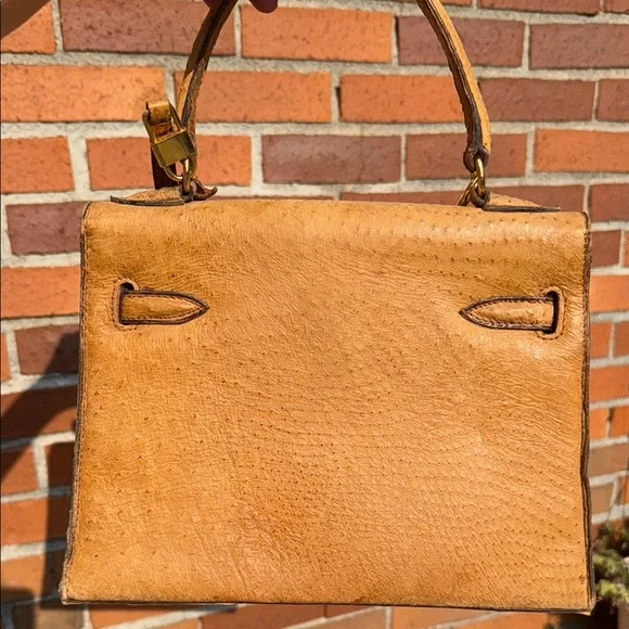 Vintage Pedro Mayorga Ostrich Satchel (like Hermes Kelly Bag or Sac à Dépêches) - Picture 12 of 17